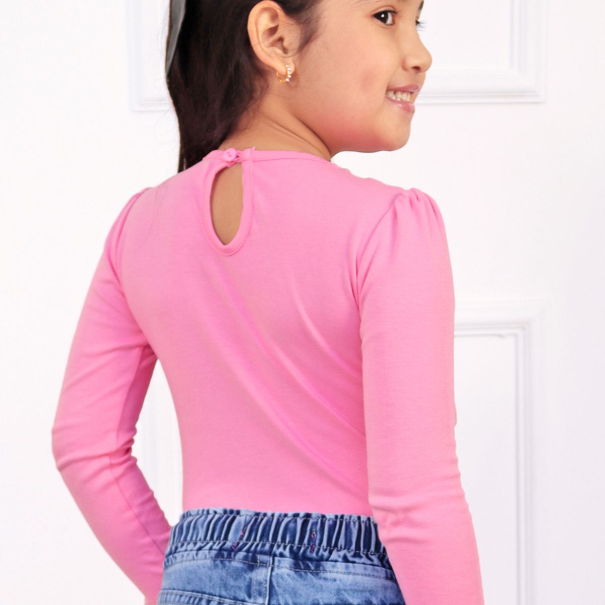 KIDS MASHMELO - BODY PARA NIÑA CON TULL BORDADO EN CUELLO BB Y PUÑOS KIDS MASHMELO