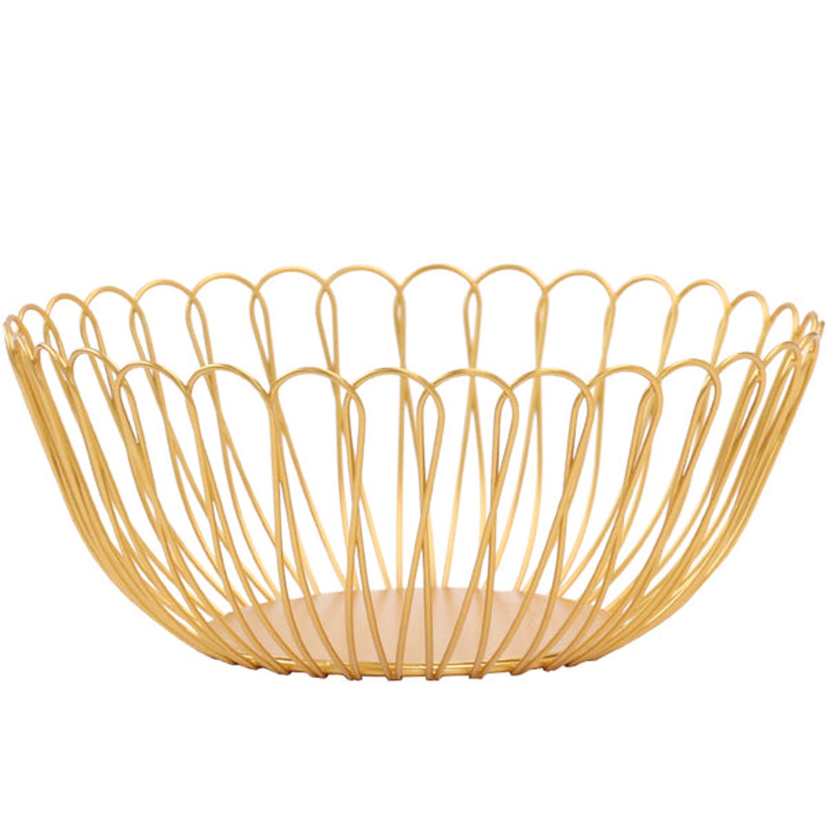 PIA COPELLO STORE - Cesta de Frutas forma Curva Dorado