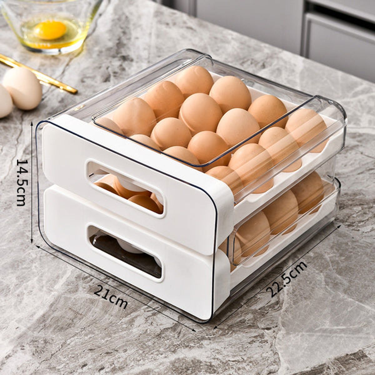 PIA COPELLO STORE - Caja Organizadora para Huevos - Blanco