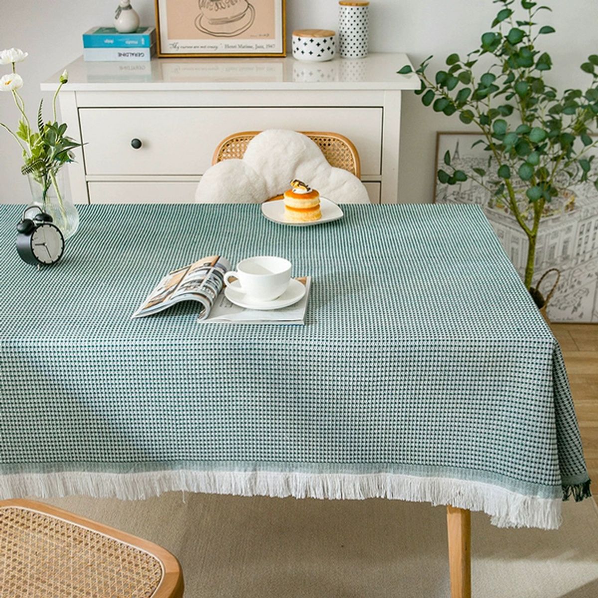 PIA COPELLO STORE - Mantel Rectangular Verde Pequeño