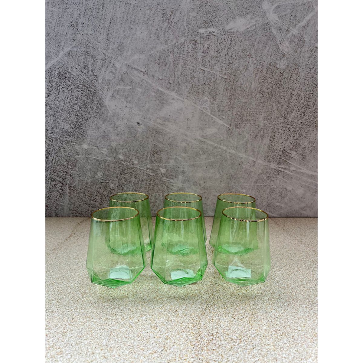 PIA COPELLO STORE - Set x 6 Vasos bajo verde