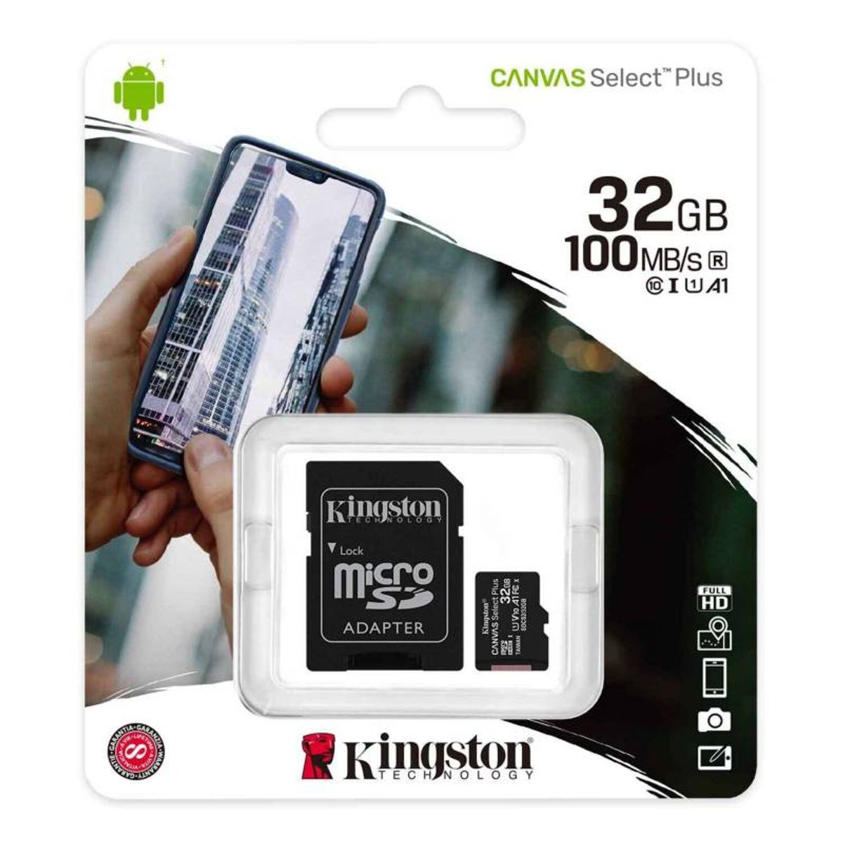 KINGSTON - MEMORIA MICROSD KINGSTON - 32GB - 100MB/S - CLASE 10