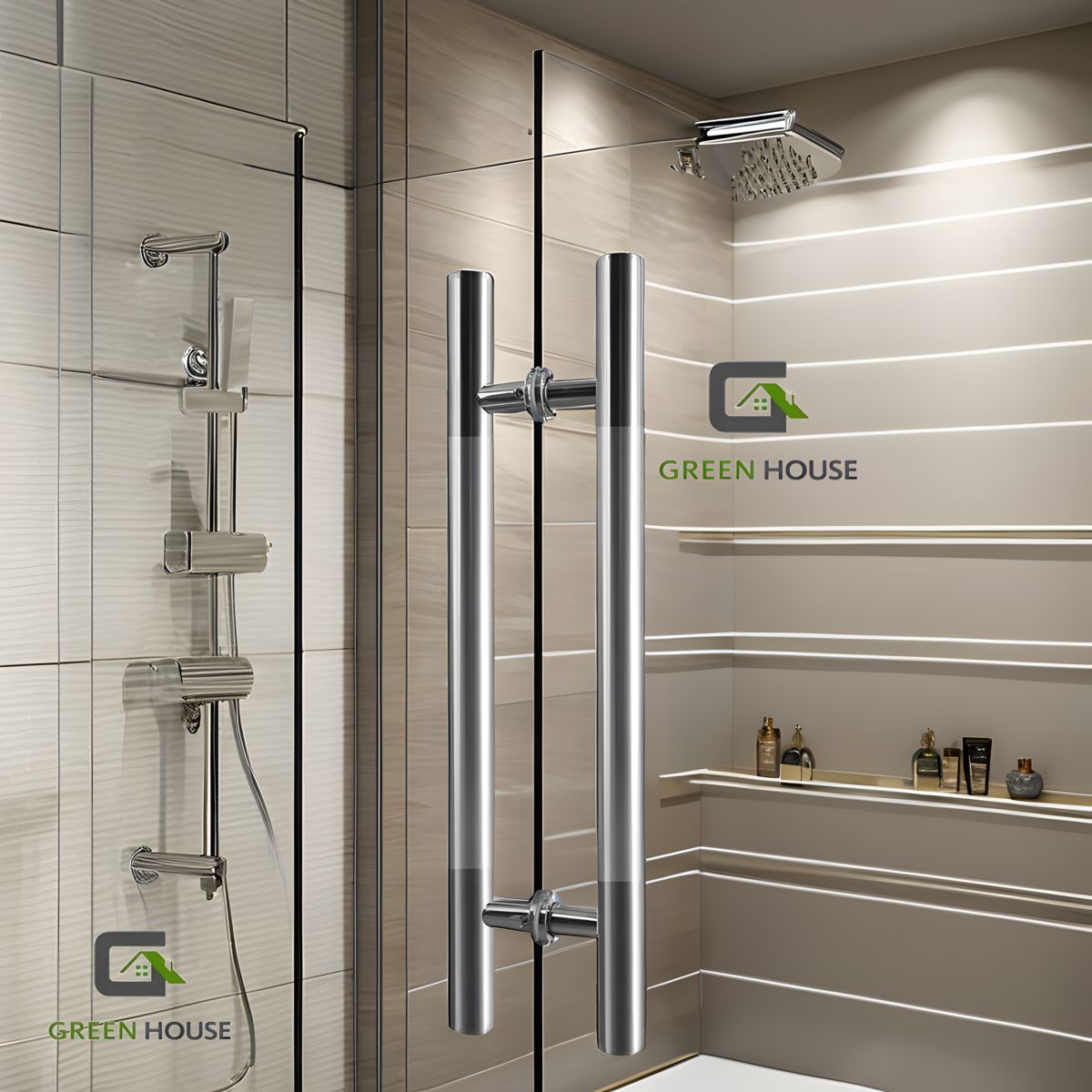 GREEN HOUSE - MANIJA - MANILLON ACERO INOXIDABLE MOD H - DOBLE 50cm