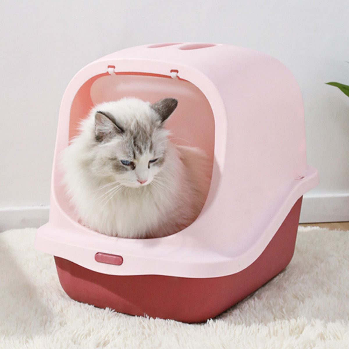 GENERICO - Arenero cerrado para gato SN - Rosa