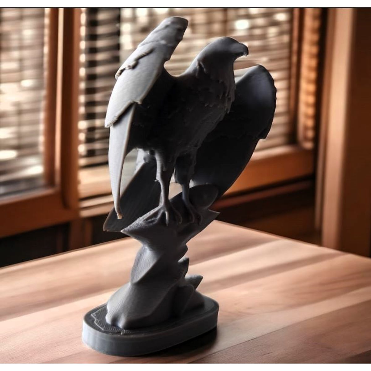 GENERICO - ADORNO EXCLUSIVO AGUILA GRIS 23cm x 15cm x 12cm