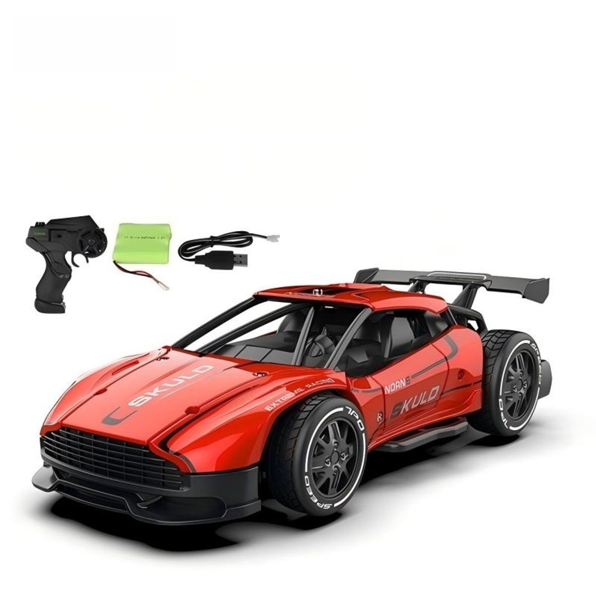 TIOZONEY - Coche teledirigido para niños-Rojo