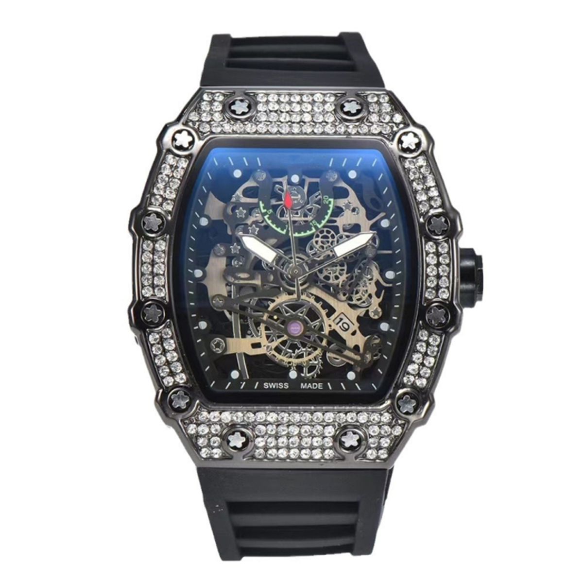 OVOTOUMI - Toumi CL reloj mecánico de gran dial impermeable - Negro