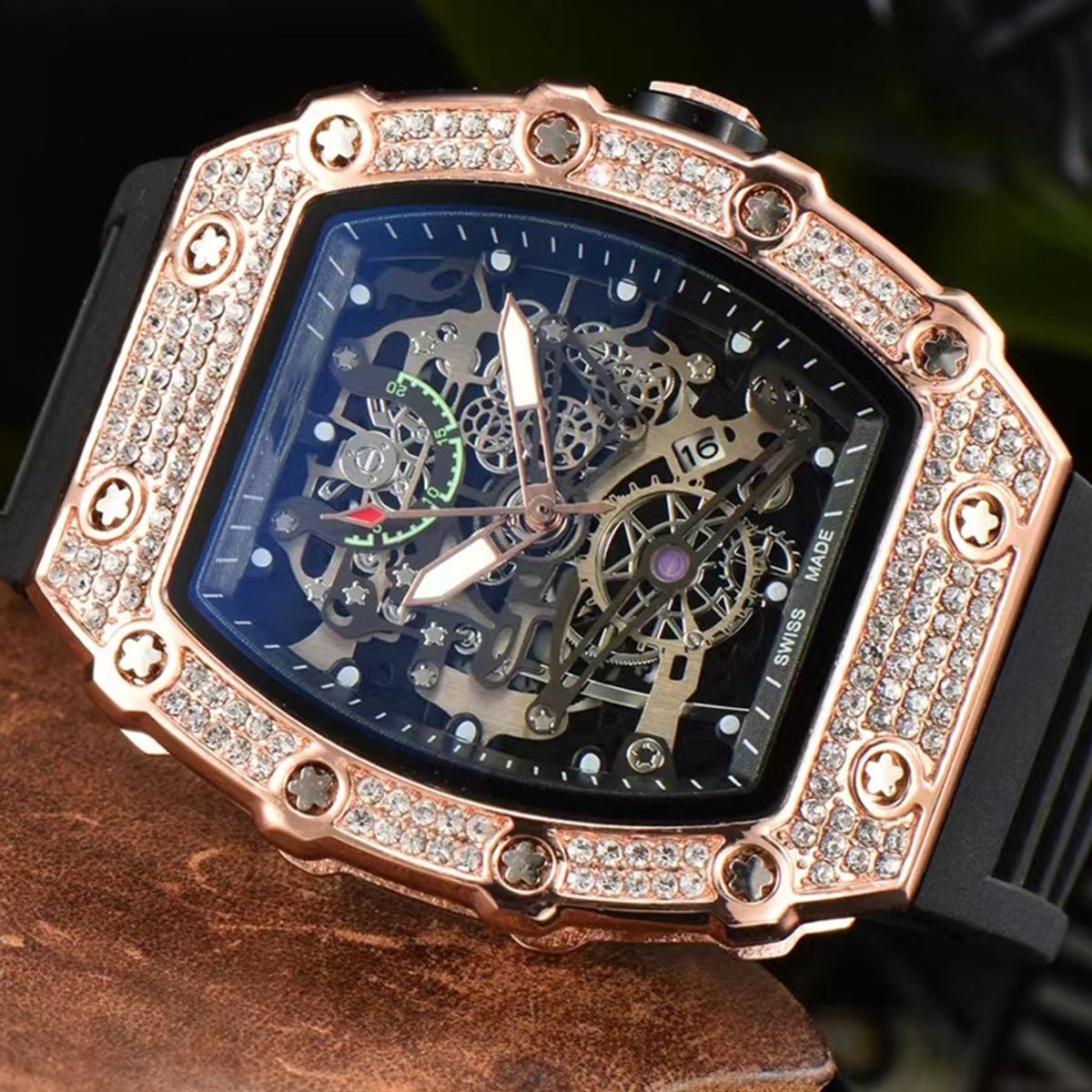 OVOTOUMI - Toumi CL reloj mecánico de gran dial impermeable - Negro