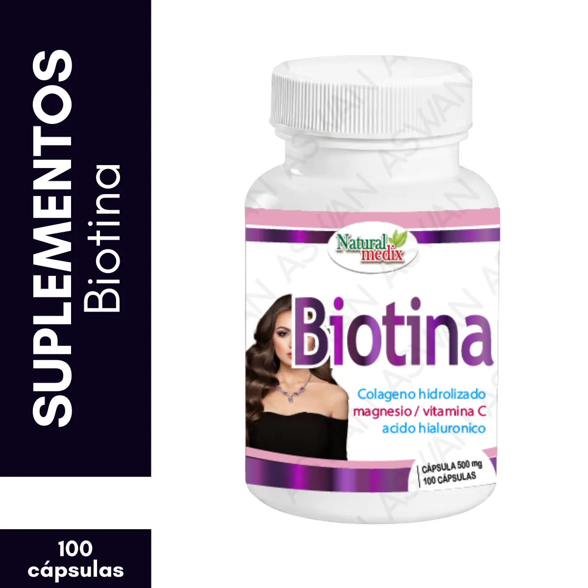 GENERICO - Biotina 100 Cápsulas - Natural Medix