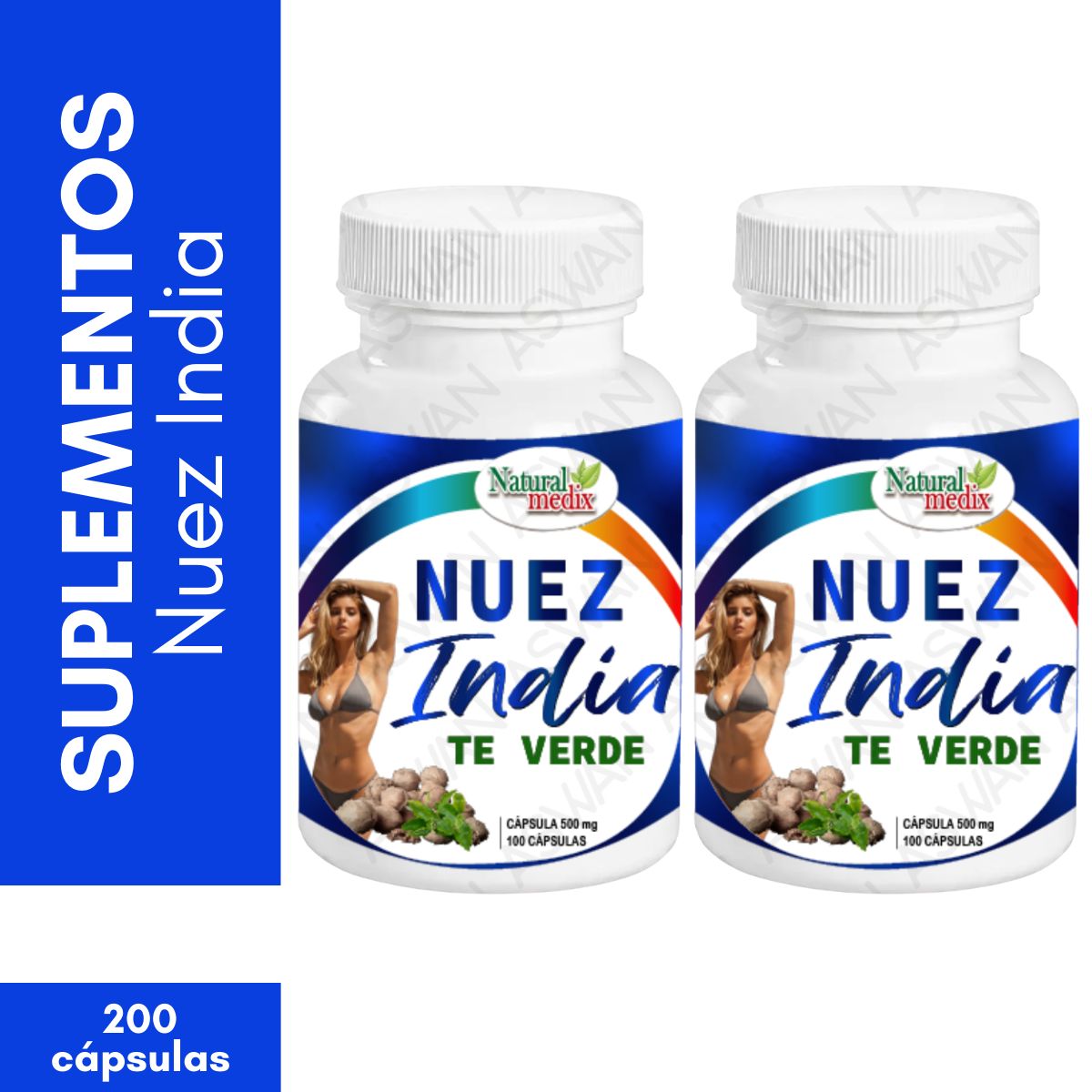 GENERICO - Pack x2 Nuez De La India 100 Cápsulas - Natural Medix