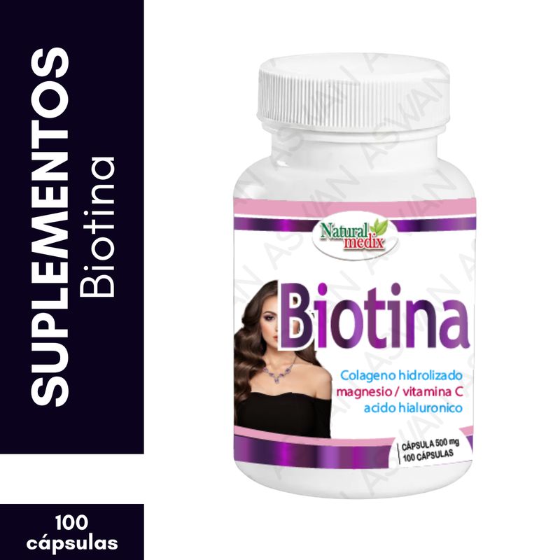 GENERICO - Biotina 100 Cápsulas - Natural Medix