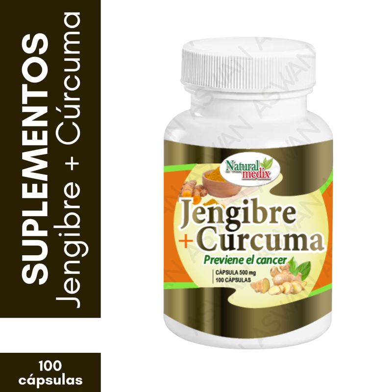 GENERICO - Jengibre & Curcuma 100 Cápsulas - Natural Medix