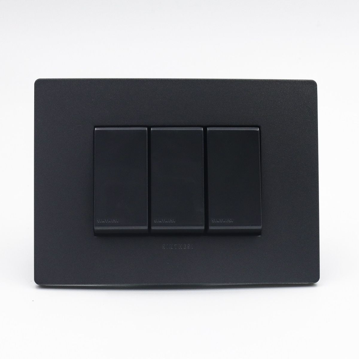 SINTHESI - INTERRUPTOR TRIPLE 2 SIMPLE Y 1 CONMUTADOR 3 VIAS S33 PLACA CARBON