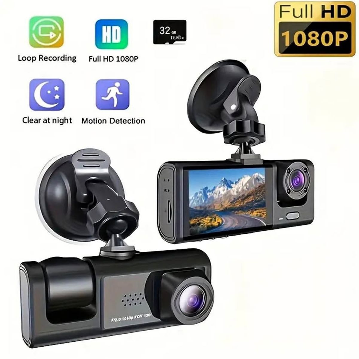 Cámara Smart para interior de automóvil resolución 1080HD, marca OEM - Foto Principal
