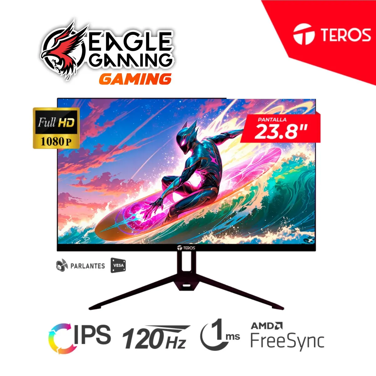 TEROS - Monitor Teros24" TE-2415S 23.8 IPS 120HZ 1MS HDMI PARLANTE FUL HD