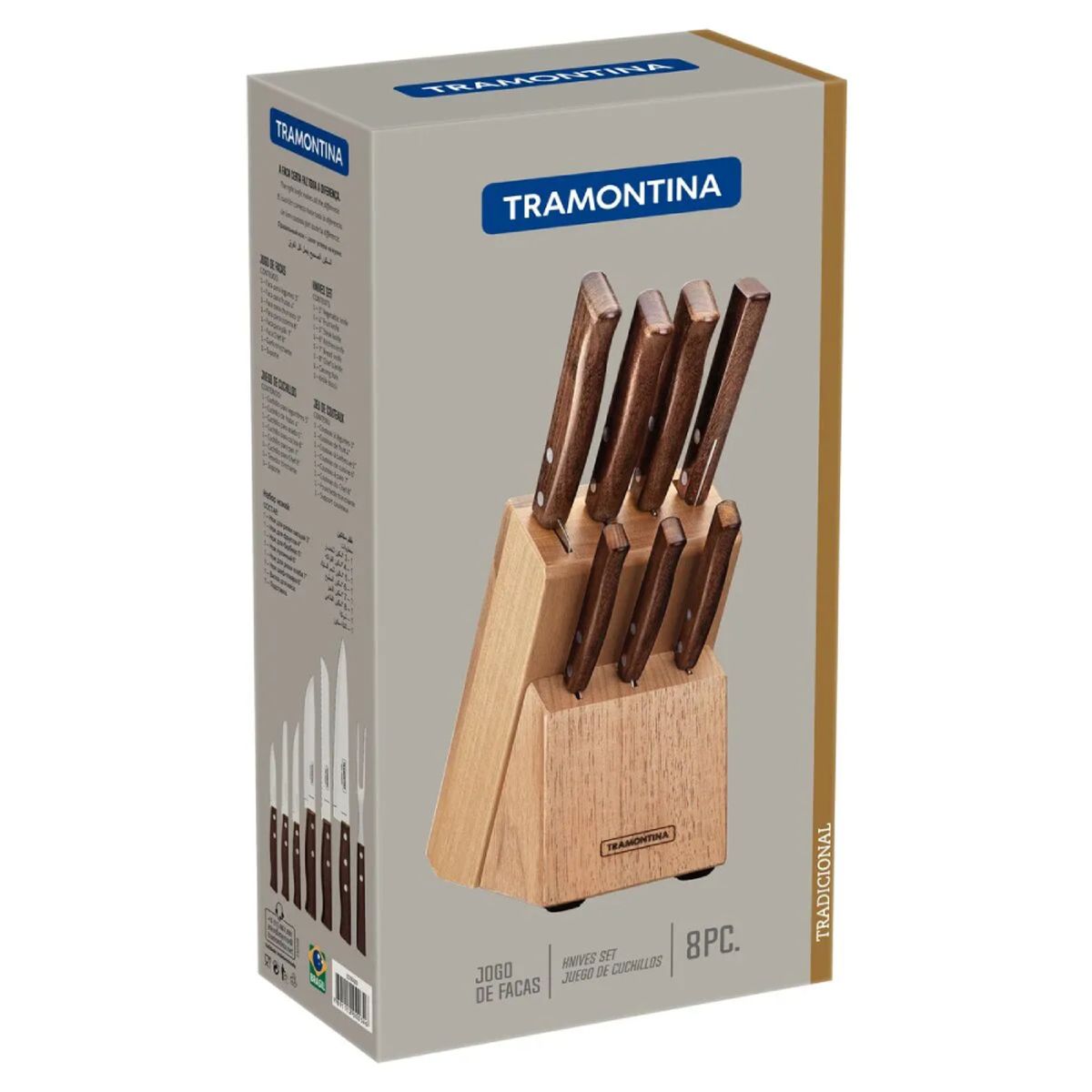 TRAMONTINA - Juego de Cuchillos Tramontina Tradicional 8 Piezas - 22299026