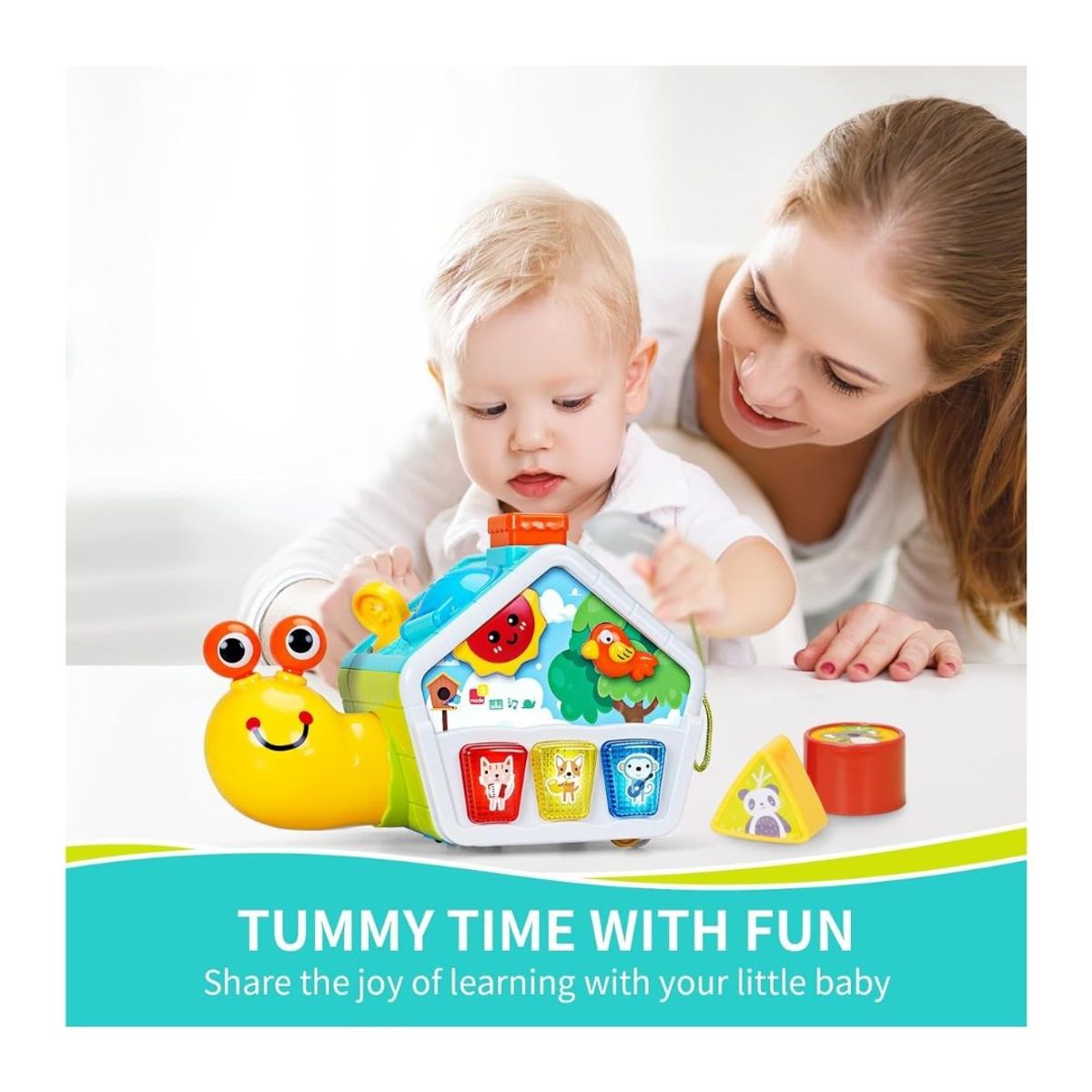 IDEAL - JUGUETE MONTESSORI CARACOL INTERACTIVO DE ACTIVIDADES 6EN1