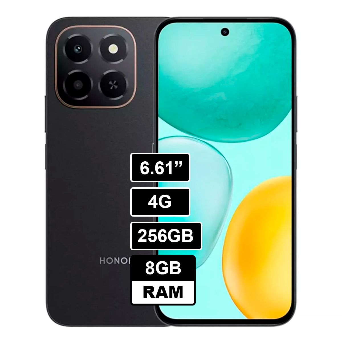 HONOR - Celular Honor X6C 4G 256GB 8GB RAM cámara principal 50MP frontal 5M 661 Negro
