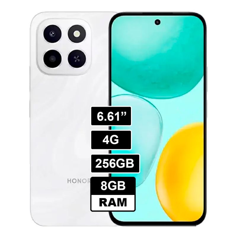 HONOR - Celular Honor X6C 4G 256GB 8GB RAM cámara principal 50MP frontal 5M 661 Blanco