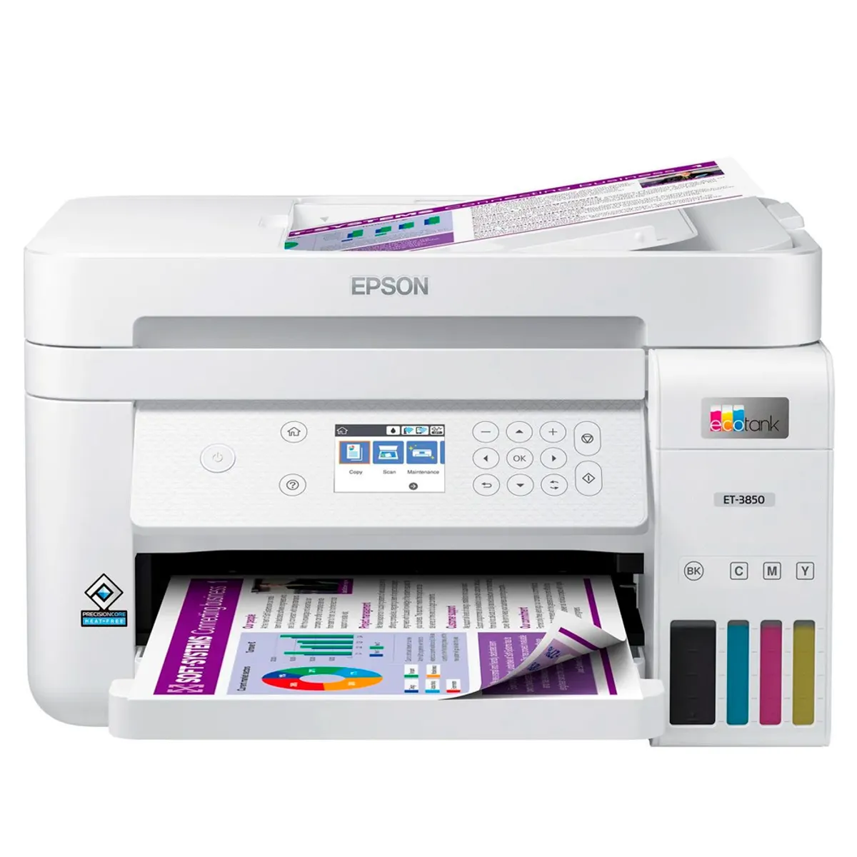 EPSON - Impresora EPSON Ecotank ET-3850 Dúplex Color A4 Wi-Fi LED 2.4 White
