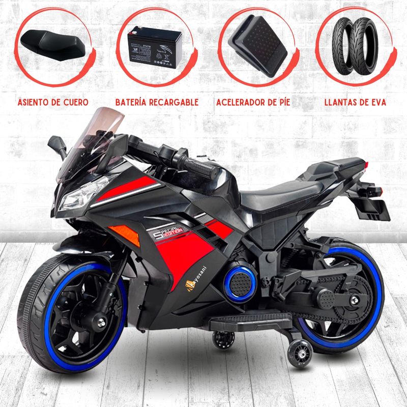 CONFORT KID'S - Moto a Batería para Niños «NINJA» Black