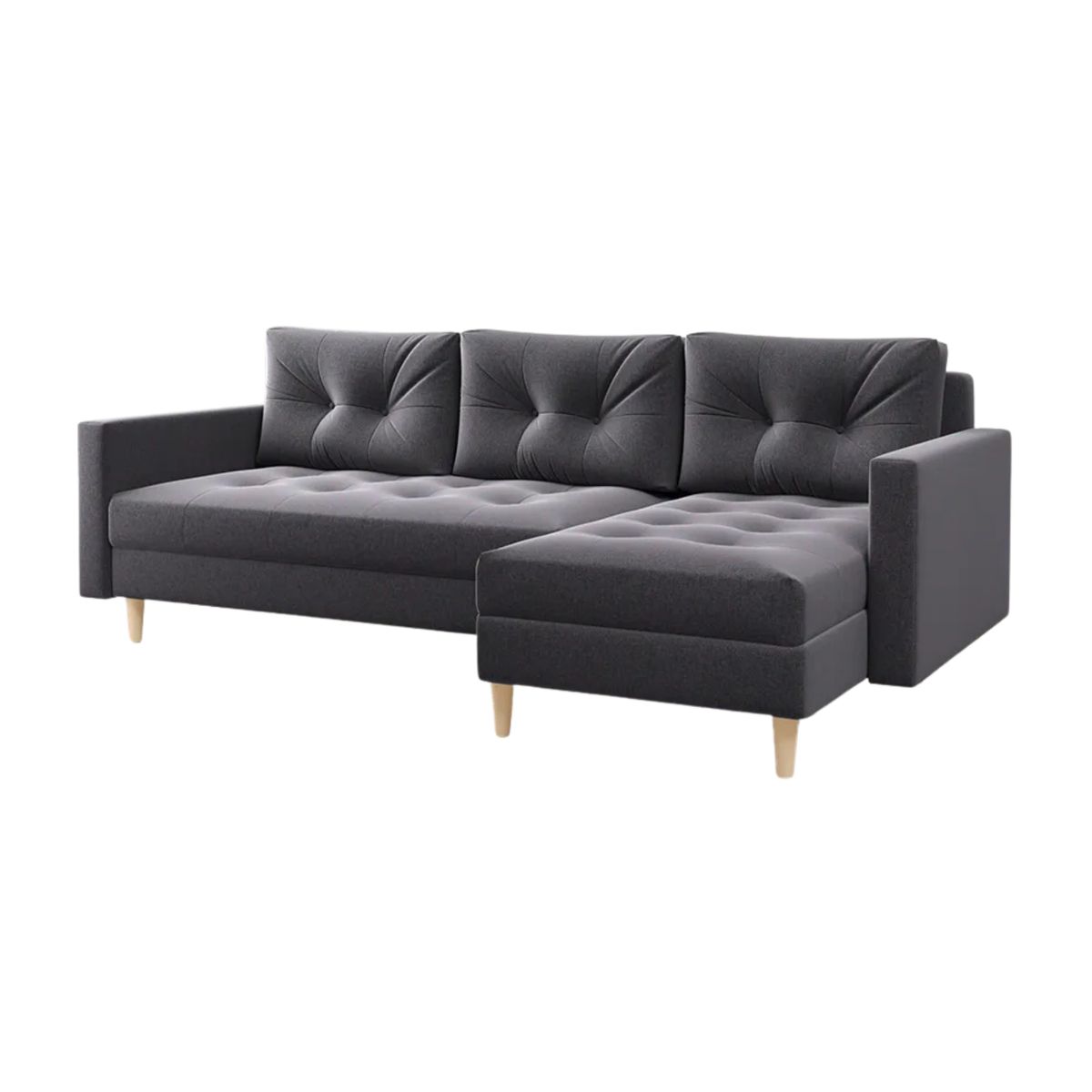 GENERICO - Sofá Seccional Chestter Premium - 2 piezas color Gris Oscuro