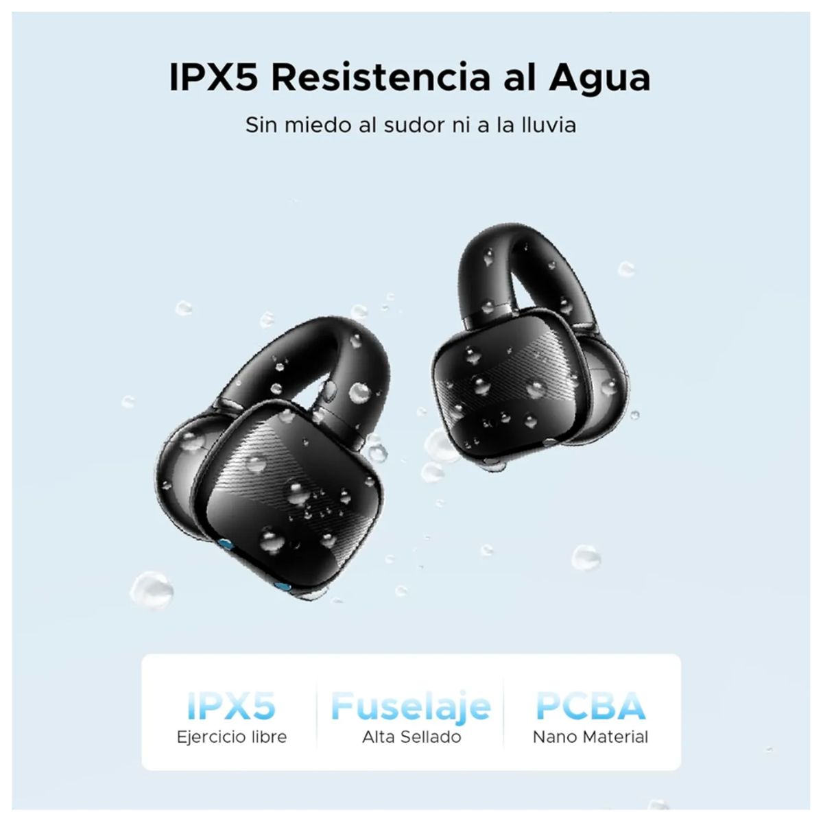 UGREEN - Audifonos Inalambricos Open Ear Clip Bluetooth Negro