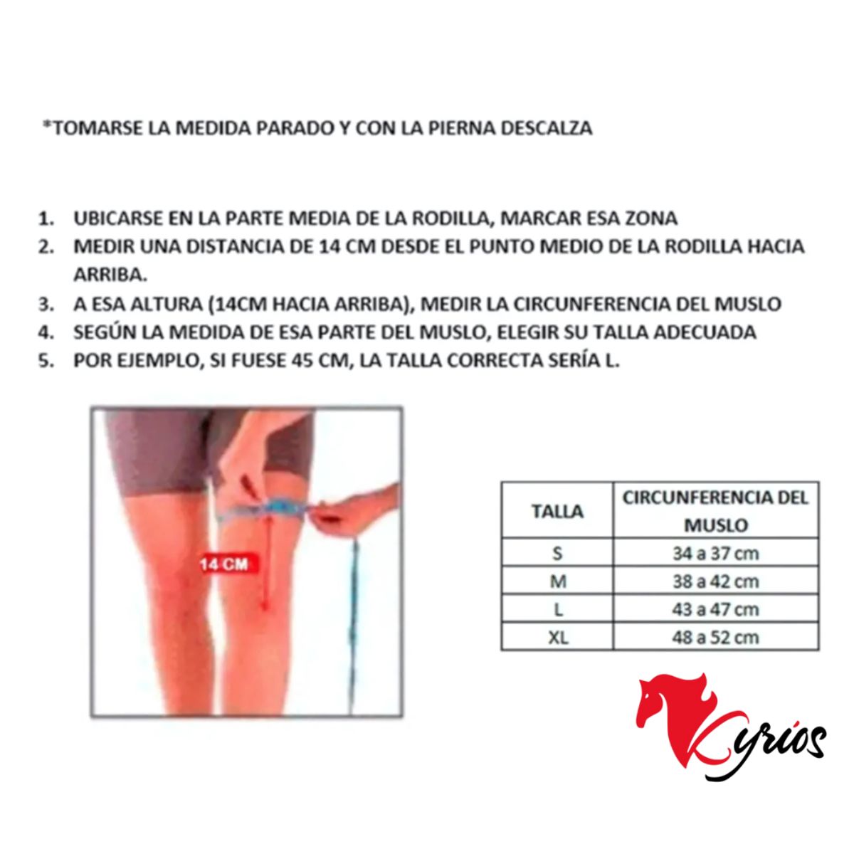 NO LOGO - RODILLERA TERAPEUTICA HILO DE COBRE PARA LESIONES TALLA S