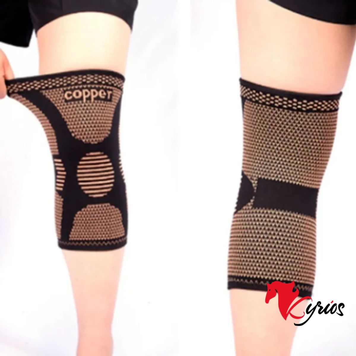 NO LOGO - RODILLERA TERAPEUTICA HILO DE COBRE PARA LESIONES TALLA M