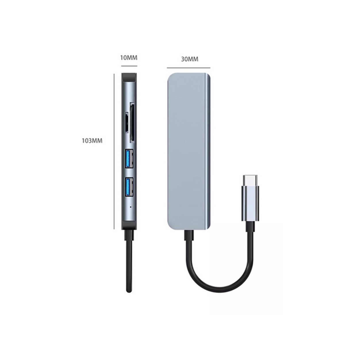 SEISA - Hub Tipo C Multidispositivo - Macbook Windows 5 En 1 - SEISA