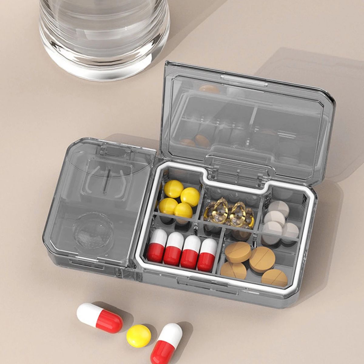 GENERICO - Triturador De Pastillas, Pastillero y Cortador 3 en 1