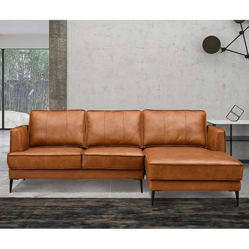 GENERICO - Sofa Seccional Premium Sares - 2 piezas Cuero Pranna Moca