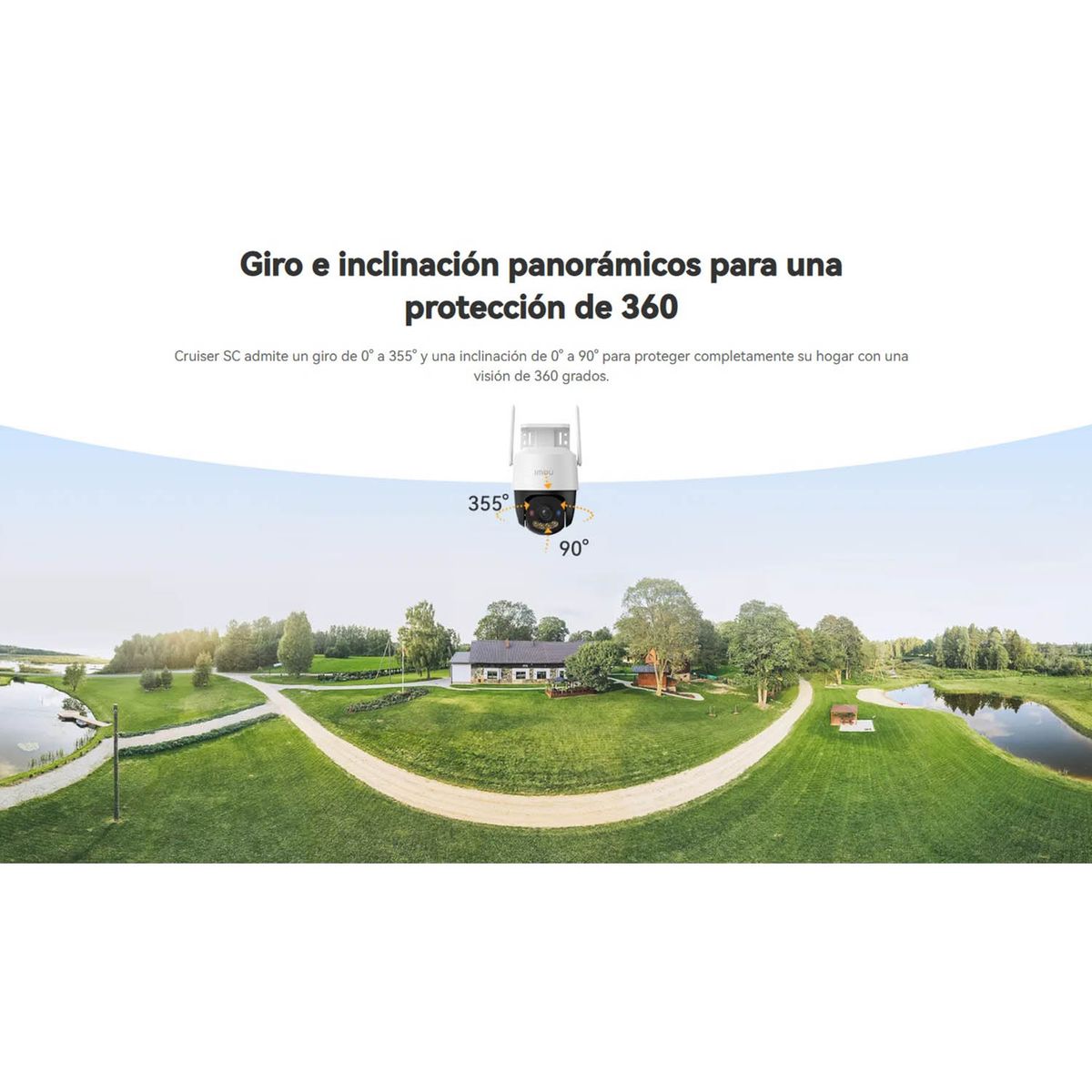 IMOU - Cámara Seguridad IMOU CRUISER SC 5MP 360 Visión Noche Luz disuasiva