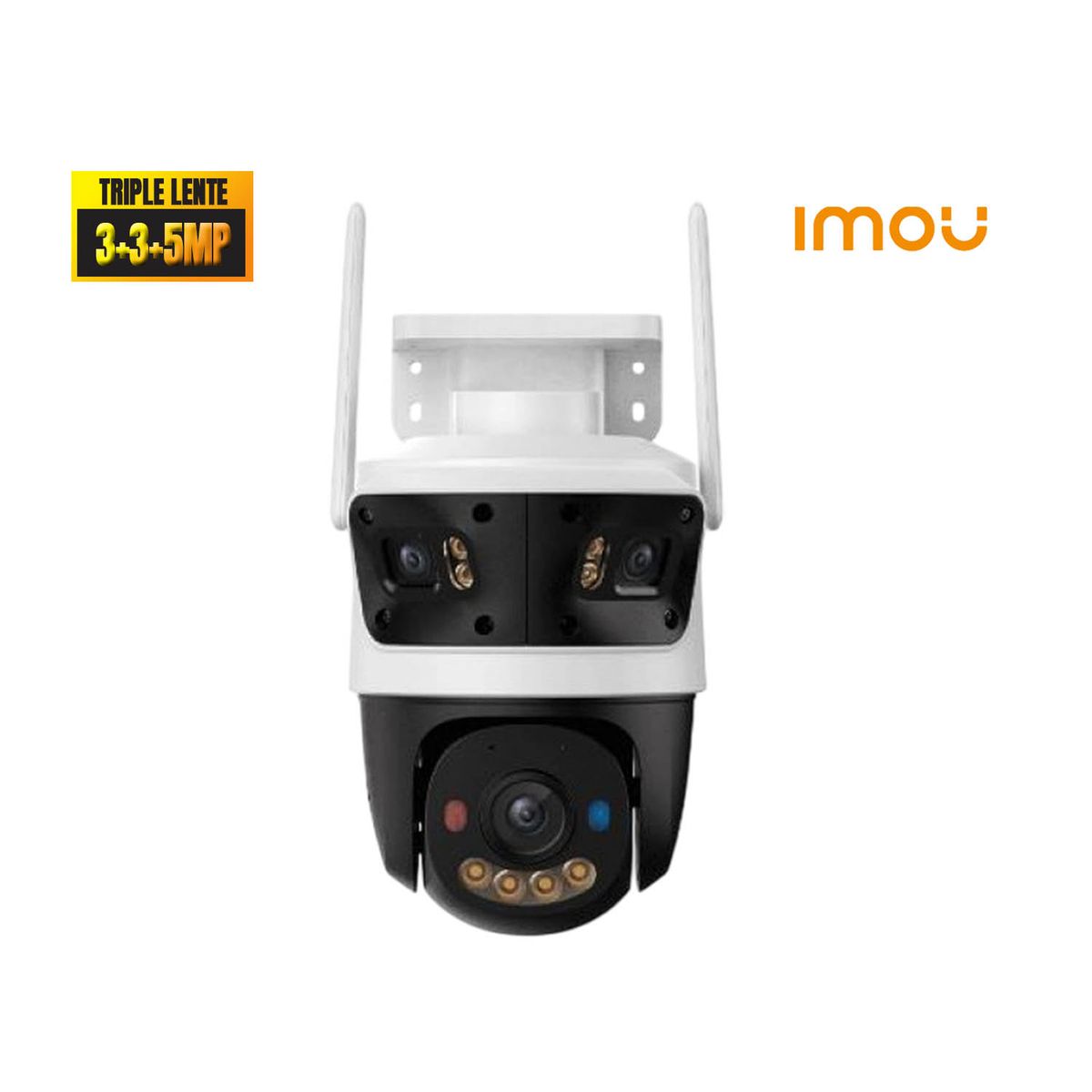 IMOU - Cámara IMOU CRUISER TRIPLE Lente 3+3+5 MP Audio 2 vías Luz disuasiva