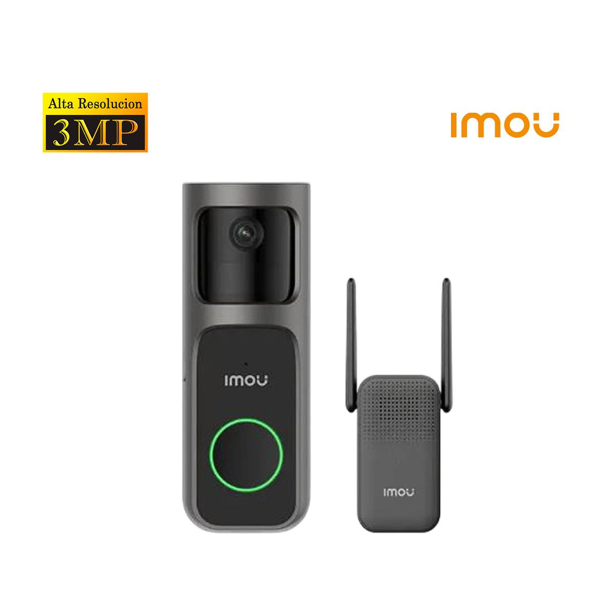IMOU - Timbre Cámara IMOU Doorbell 2S Kit 2K Batería Detección Merodeo Alarma