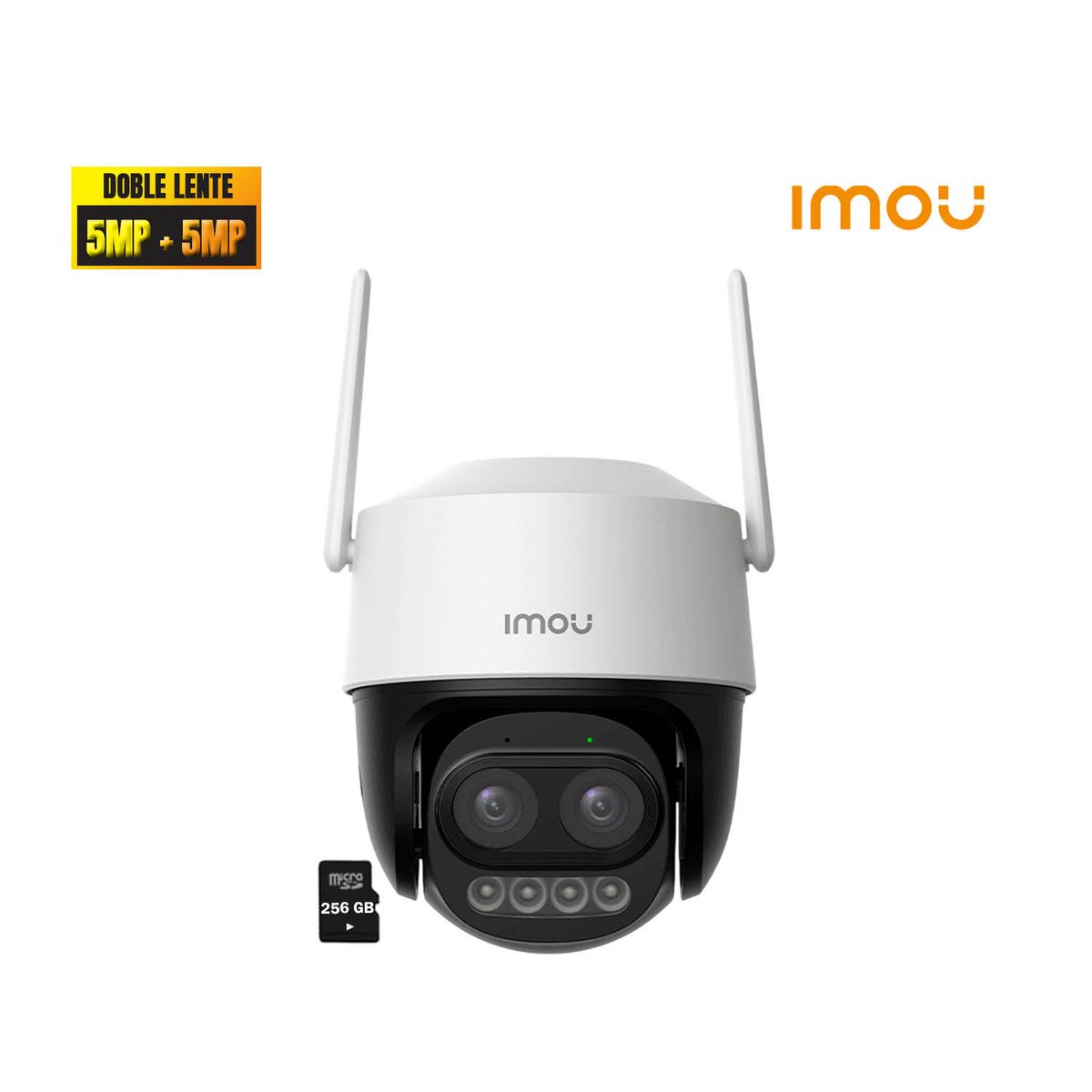 IMOU - Cámara CRUISER Z 5MP Doble lente Visión Noche Disuasión activa 256GB