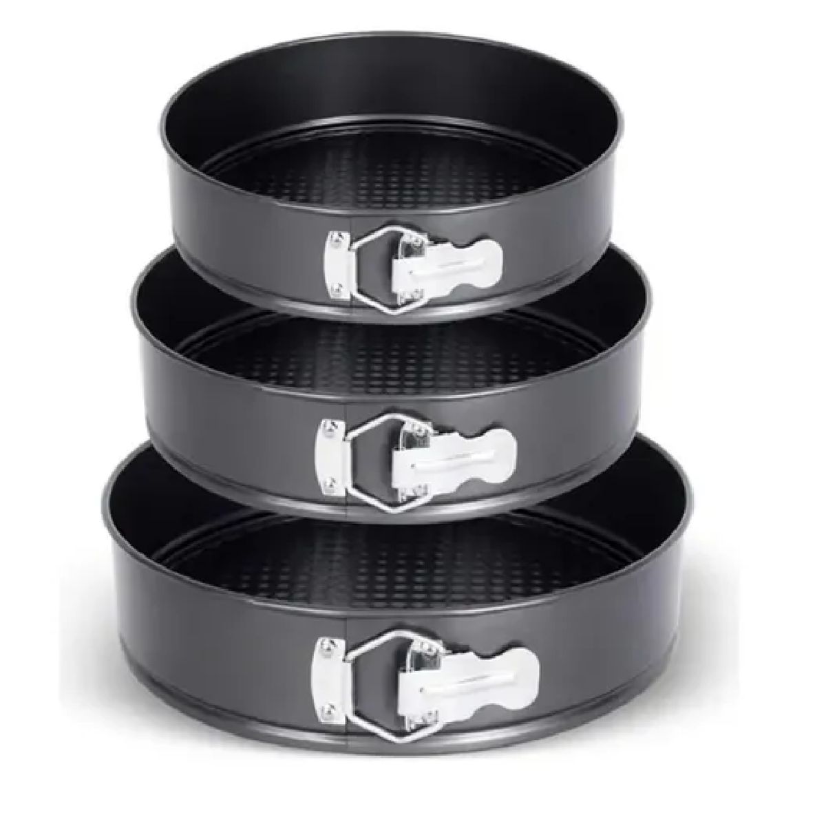 GENERICO - Set 3 Moldes Keke Pasteles Reposteria Antiadherente Circular