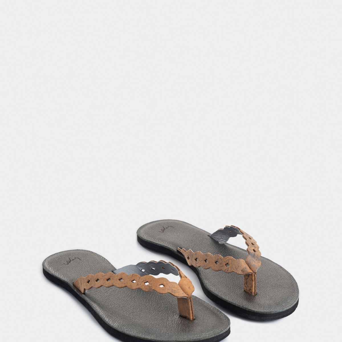 VELEZ - Vélez Sandalia Plana Bali Cuero Mujer Plata