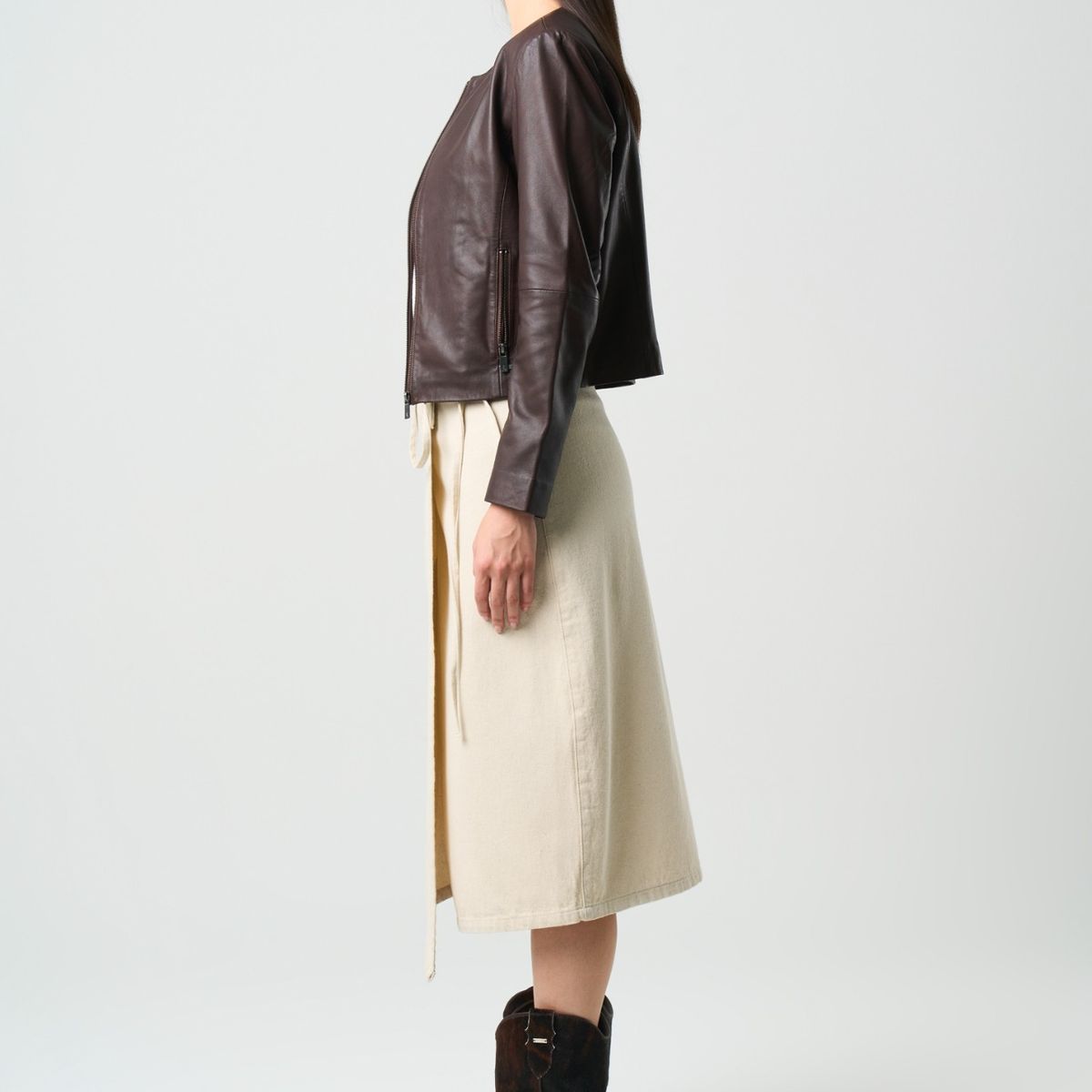 VELEZ - Vélez Casaca De Cuero Para Mujer Denver Cafe