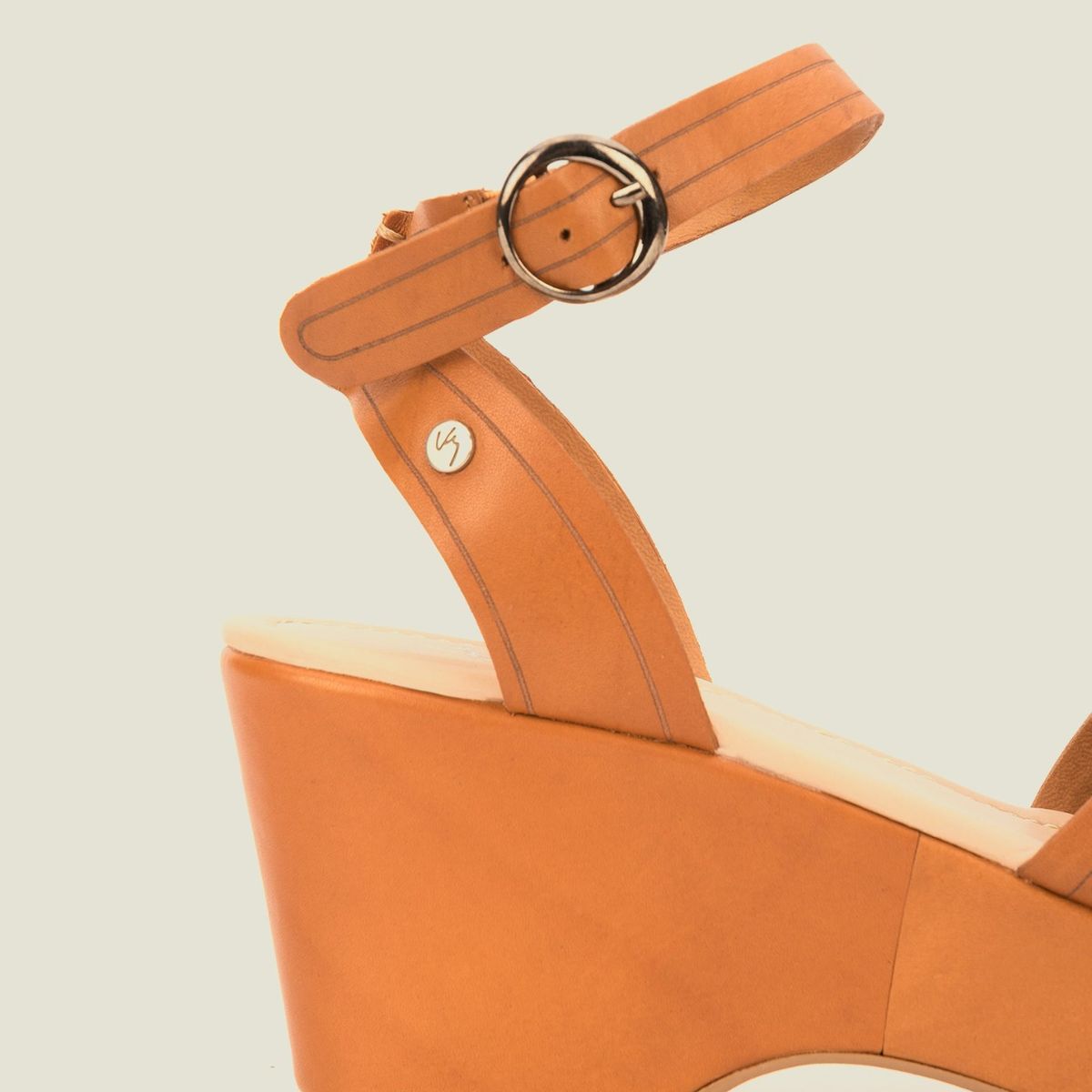 VELEZ - Vélez Sandalias Plataforma Greta De Cuero Para Mujer Miel