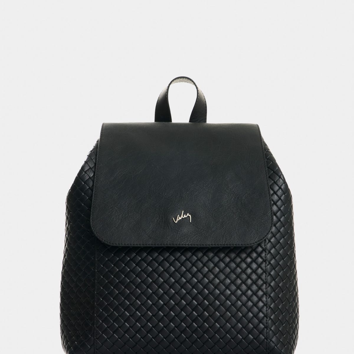 VELEZ - Vélez Mochila De Cuero Grabado Para Mujer Ivory Negro
