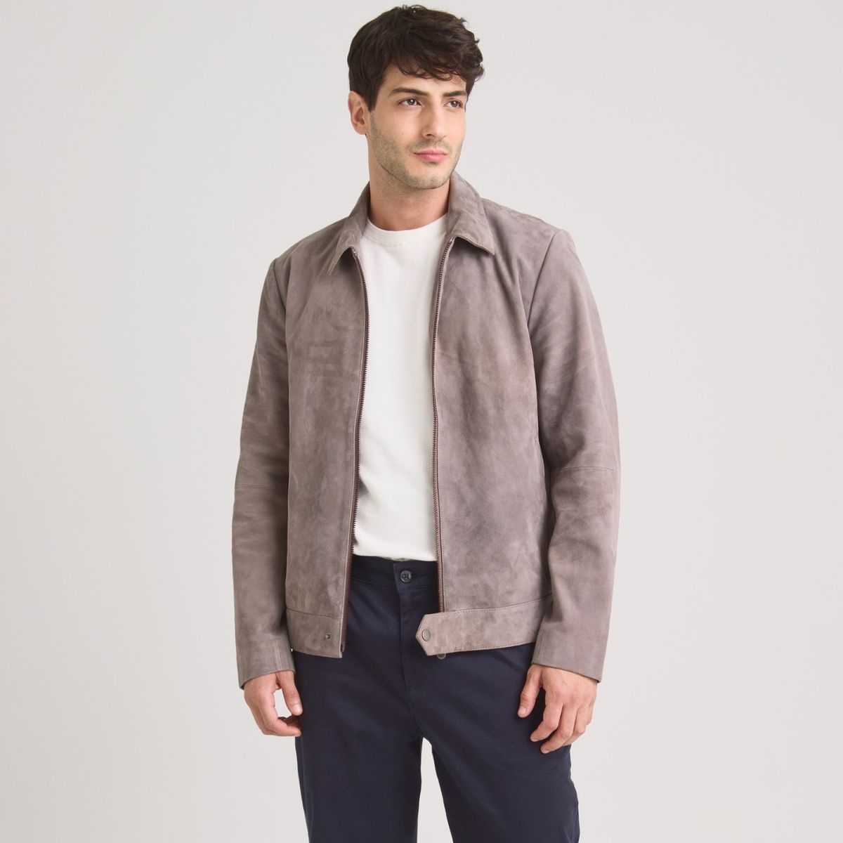 VELEZ - Vélez Casaca Trivoli Cuero Gamuzado Hombre Horma Fitted Gris