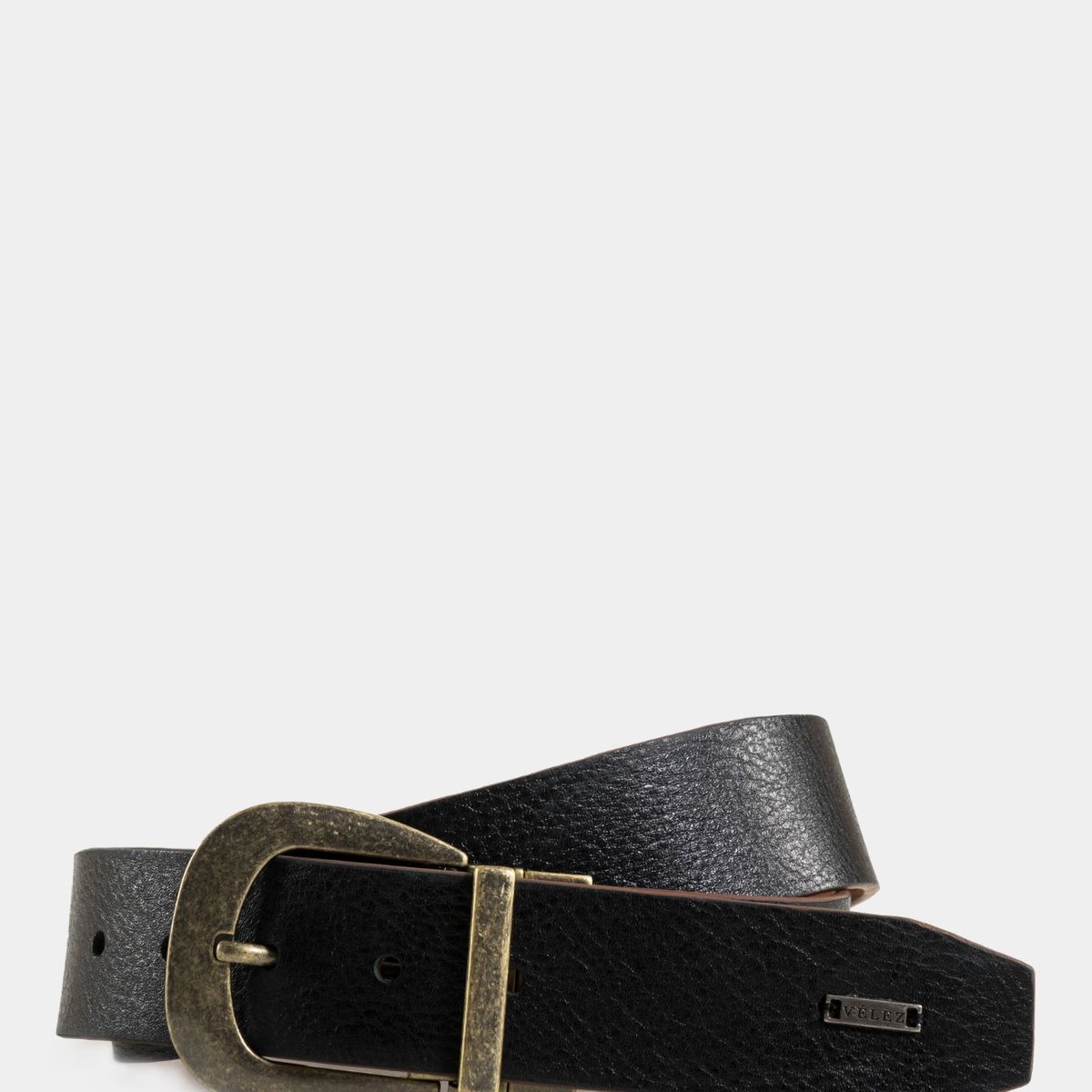 VELEZ - Vélez Correa Reversible Uyuni Cuero Mujer Rústica Negro