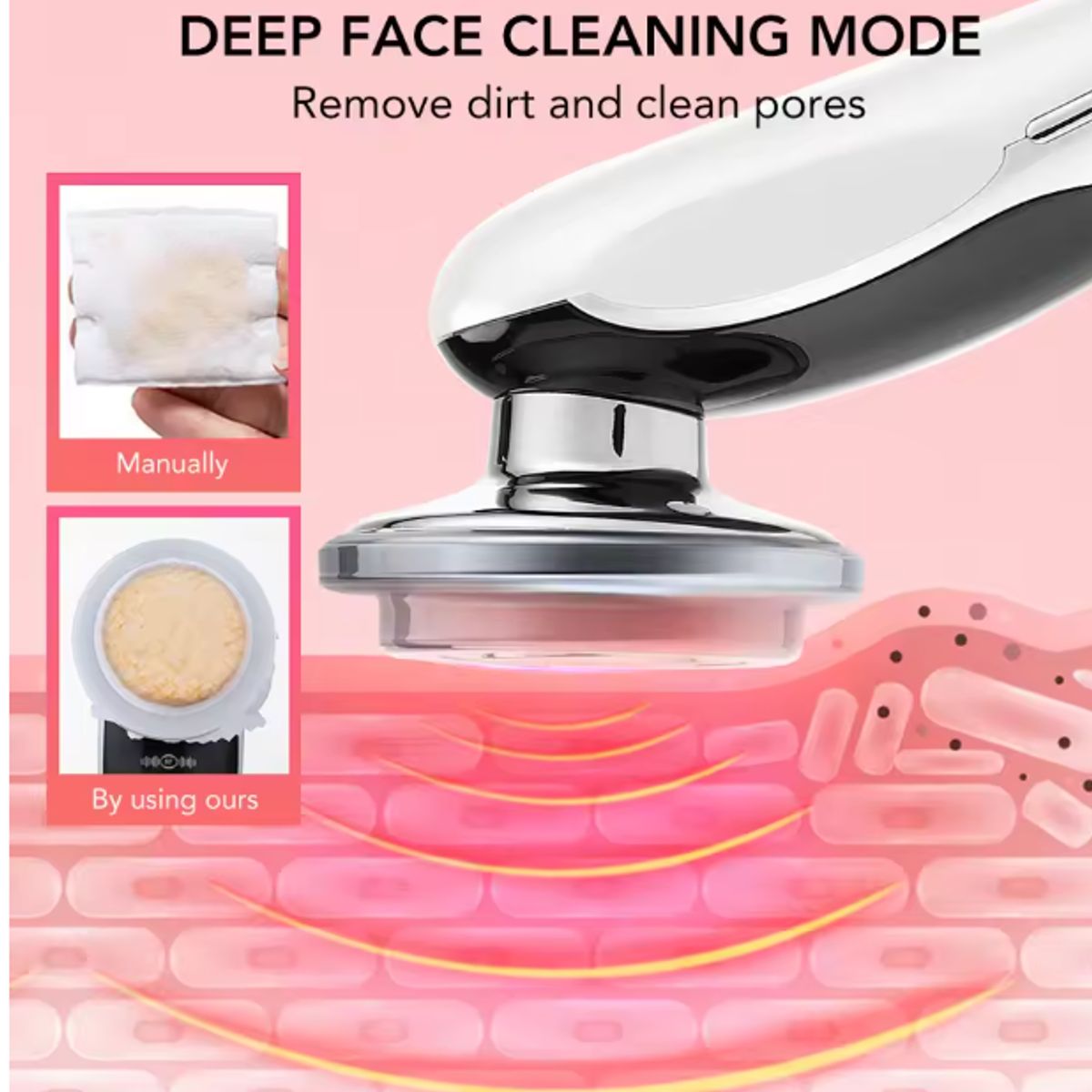 GENERICO - Dispositivo estiramiento Facial Antiarrugas 7 en 1, Radiofrecuencia