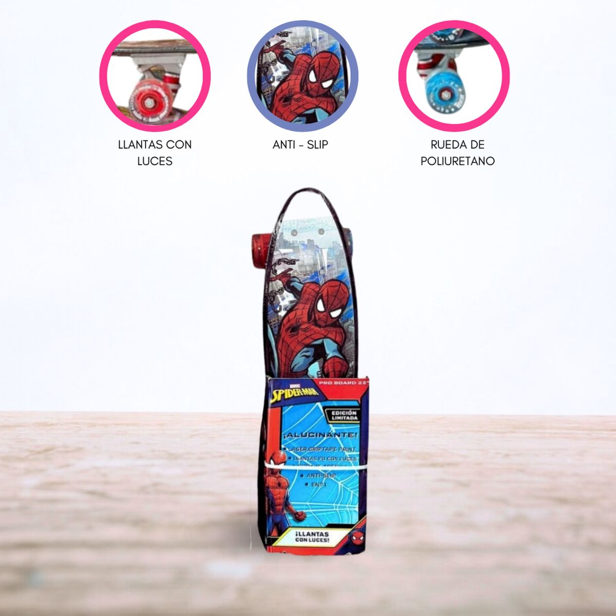 CUZKA - Skateboard para Niños «PENNY» 22″ SPIDERMAN