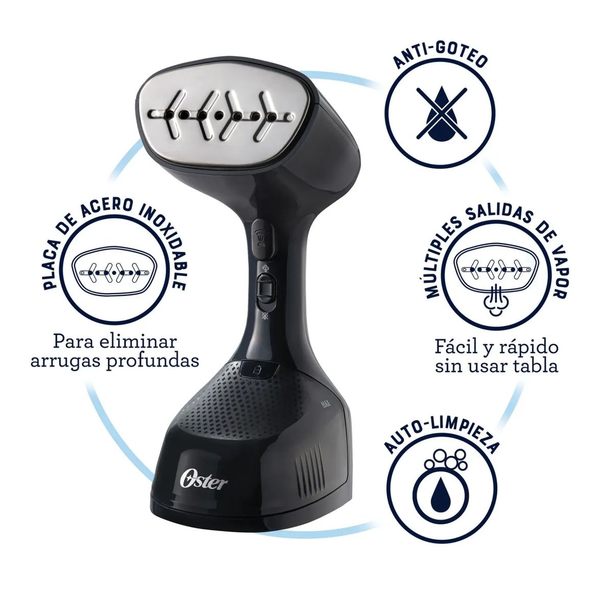 OSTER - Vaporizador de telas portátil Negro Oster GCSTES101