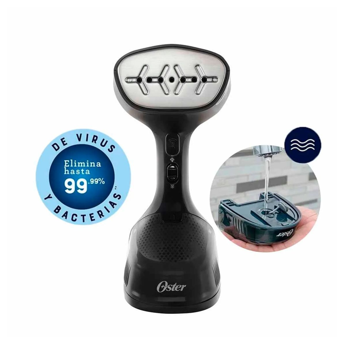 OSTER - Vaporizador de telas portátil Negro Oster GCSTES101