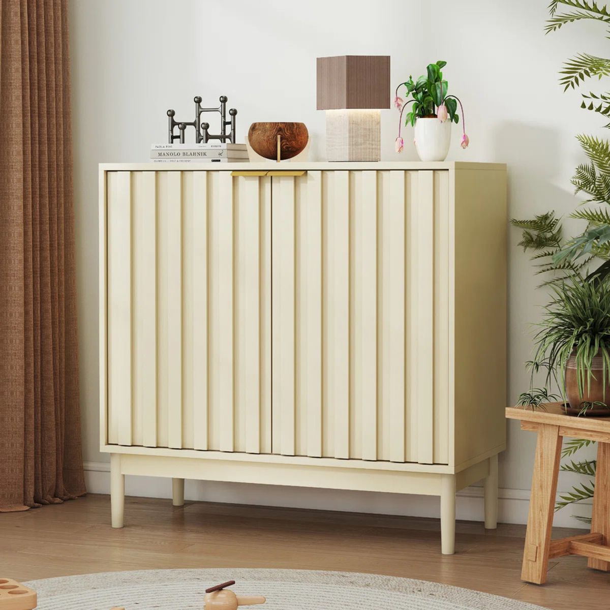 R&R MUEBLES - Aparador Moderno Pocart Beige R&R MUEBLES