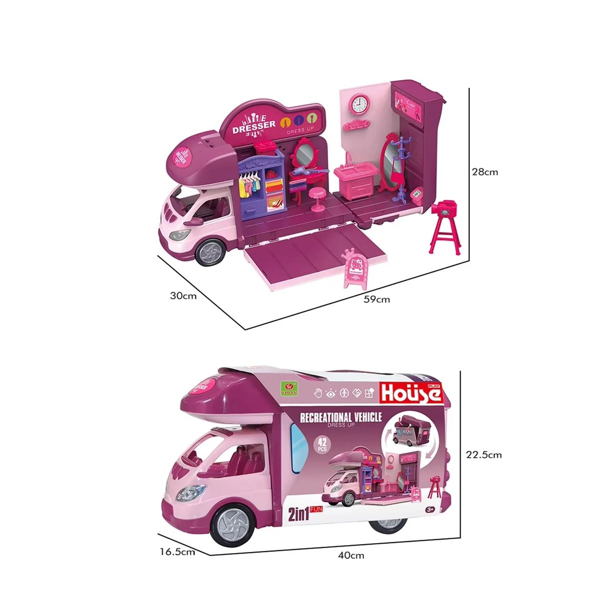 BABY - Camper de casa de maquillaje coche juego de disfraces