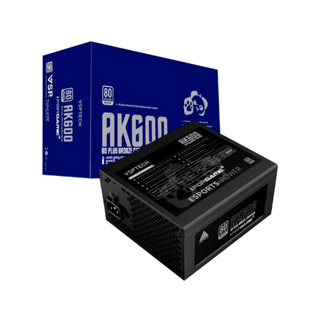 HALION - Fuente De Poder AK600 80 PLUS BRONZE APFC 12cm IFORGAME